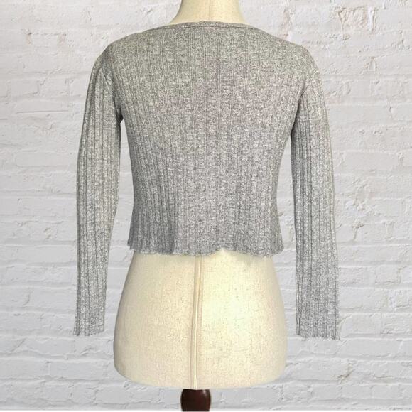 Tilly’s White Fawn Cropped Cardigan Fall Coquette Layering XS - Picture 4 of 10